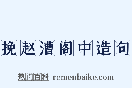 挽赵漕阁中造句是什么意思的图片